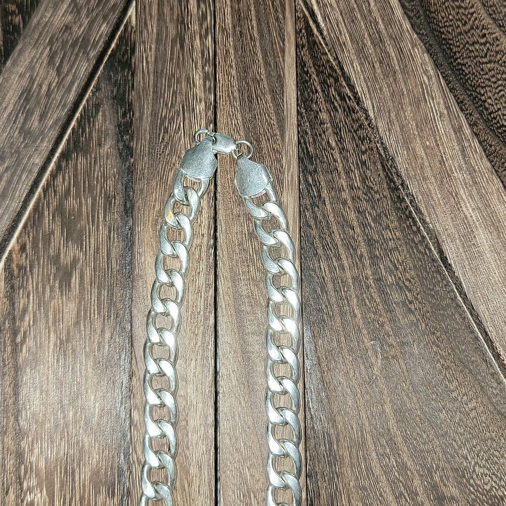 Sterling Silver 925 Cuban Link Solid Necklace Heavy 96.6 Grams 20 Inches - Picture 3 of 12